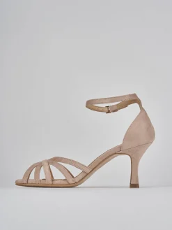 Sale Sandalo tacco 7 cm camoscio Donna Sandali Tacco Alto