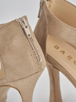 New Sandalo tacco 9 cm camoscio Donna Sandali Tacco Alto