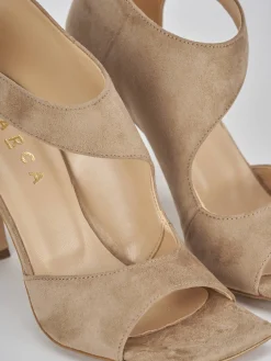 New Sandalo tacco 9 cm camoscio Donna Sandali Tacco Alto