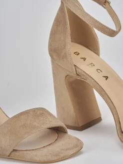 Discount Sandalo tacco 9 cm camoscio Donna Sandali Tacco Alto