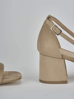 Sandalo tacco 6 cm camoscio Donna Sandali Tacco Alto