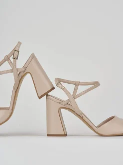 Sale Sandalo tacco 7 cm pelle Donna Sandali Tacco Alto