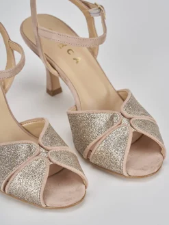 New Sandalo tacco 7 cm pelle Donna Sandali Tacco Alto