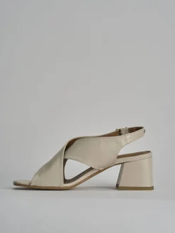 Discount Sandalo tacco 5 cm pelle Donna Sandali Tacco Alto