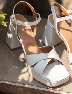 Sale Sandalo tacco 8 cm pelle Donna Sandali Tacco Alto