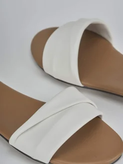 Hot Sandalo tacco 1 cm pelle Donna Sandali Tacco Basso