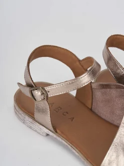 Sale Sandalo tacco 1 cm pelle Donna Sandali Tacco Basso