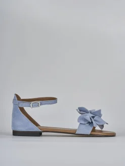 Sandalo tacco 1 cm camoscio Donna Sandali Tacco Basso