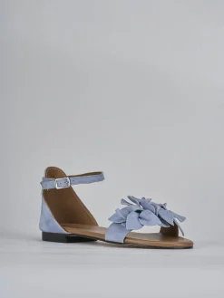 Sandalo tacco 1 cm camoscio Donna Sandali Tacco Basso