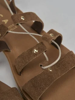 Best Sandalo tacco 1 cm camoscio Donna Sandali Tacco Basso