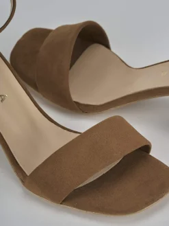 Sale Sandalo tacco 6 cm camoscio Donna Sandali Tacco Alto