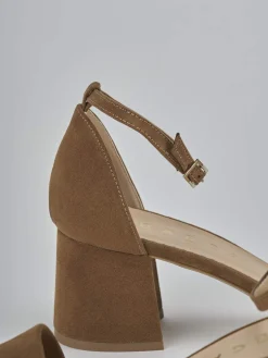 Sale Sandalo tacco 6 cm camoscio Donna Sandali Tacco Alto