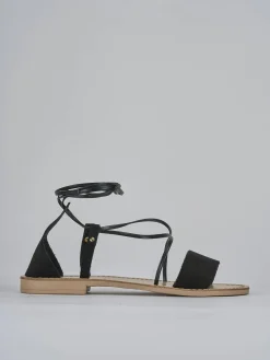 Sandalo tacco 1 cm camoscio Donna Sandali Tacco Basso