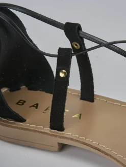 Sandalo tacco 1 cm camoscio Donna Sandali Tacco Basso