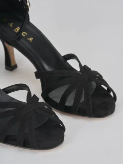 Sandalo tacco 7 cm camoscio Donna Sandali Tacco Alto