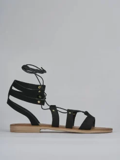 New Sandalo tacco 1 cm camoscio Donna Sandali Tacco Basso