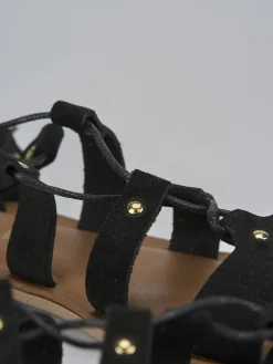 New Sandalo tacco 1 cm camoscio Donna Sandali Tacco Basso