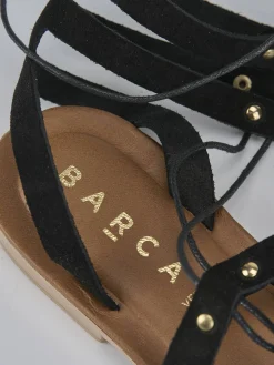 New Sandalo tacco 1 cm camoscio Donna Sandali Tacco Basso