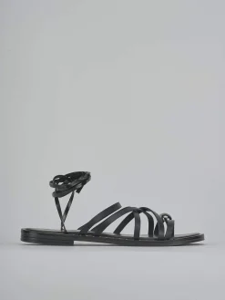 New Sandalo tacco 1 cm pelle Donna Sandali Tacco Basso