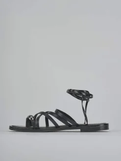 New Sandalo tacco 1 cm pelle Donna Sandali Tacco Basso