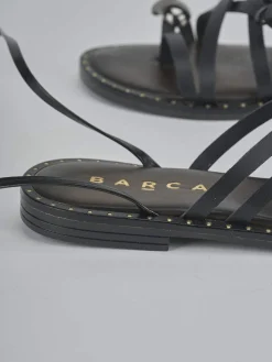 New Sandalo tacco 1 cm pelle Donna Sandali Tacco Basso