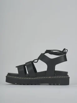 Sale Sandalo tacco 1 cm pelle Donna Sandali Tacco Basso