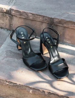 Outlet Sandalo tacco 7 cm pelle Donna Sandali Tacco Alto