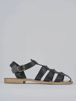 Discount Sandalo tacco 1 cm pelle Donna Sandali Tacco Basso