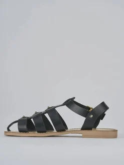 Discount Sandalo tacco 1 cm pelle Donna Sandali Tacco Basso