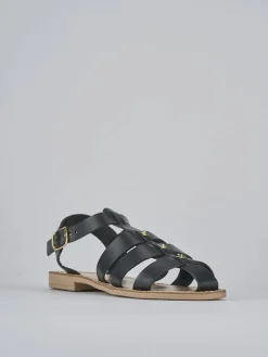 Discount Sandalo tacco 1 cm pelle Donna Sandali Tacco Basso