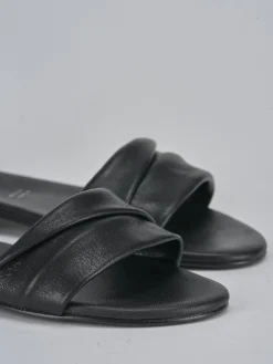 Hot Sandalo tacco 1 cm pelle Donna Sandali Tacco Basso