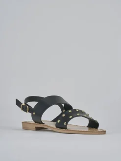 Discount Sandalo tacco 1 cm pelle Donna Sandali Tacco Basso