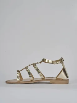 Sale Sandalo tacco 1 cm laminato Donna Sandali Tacco Basso