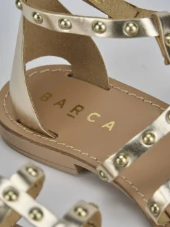 Sale Sandalo tacco 1 cm laminato Donna Sandali Tacco Basso