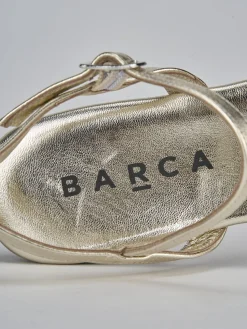 Sale Sandalo tacco 1 cm laminato Donna Sandali Tacco Basso