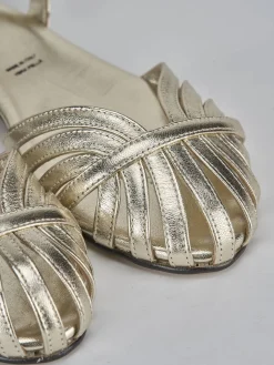 Sale Sandalo tacco 1 cm laminato Donna Sandali Tacco Basso