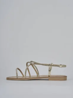 Discount Sandalo tacco 1 cm pelle Donna Sandali Tacco Basso