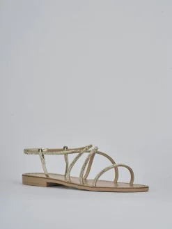 Discount Sandalo tacco 1 cm pelle Donna Sandali Tacco Basso