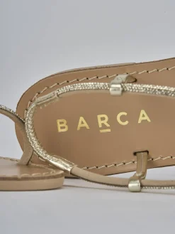 Discount Sandalo tacco 1 cm pelle Donna Sandali Tacco Basso