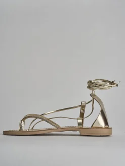 New Sandalo tacco 1 cm pelle Donna Sandali Tacco Basso