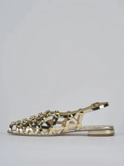 Sandalo tacco 2 cm pelle Donna Sandali Tacco Basso