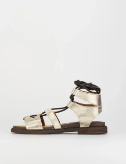 Clearance Sandalo tacco 1 cm pelle Donna Sandali Tacco Basso