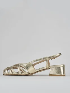 Outlet Sandalo tacco 5 cm pelle Donna Sandali Tacco Alto