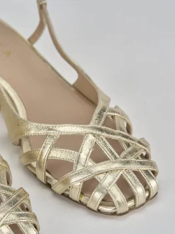 Outlet Sandalo tacco 5 cm pelle Donna Sandali Tacco Alto