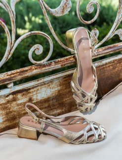 Outlet Sandalo tacco 5 cm pelle Donna Sandali Tacco Alto