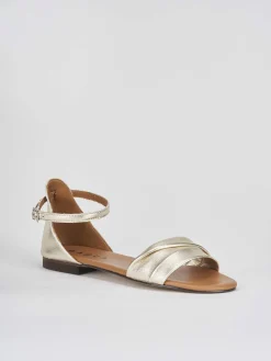 Hot Sandalo tacco 1 cm pelle Donna Sandali Tacco Basso