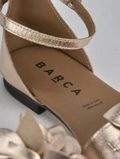 Clearance Sandalo tacco 1 cm laminato Donna Sandali Tacco Basso