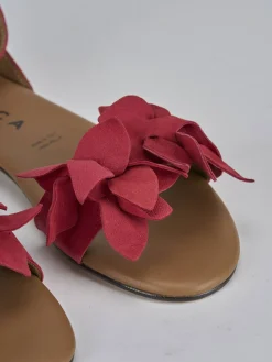 New Sandalo tacco 1 cm camoscio Donna Sandali Tacco Basso