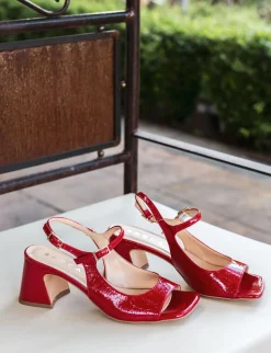 Sandalo tacco 6 cm vernice Donna Sandali Tacco Alto