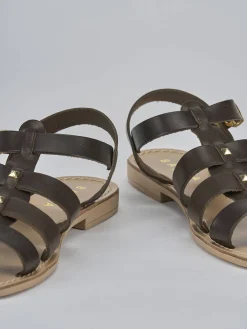 Best Sandalo tacco 1 cm testa pelle Donna Sandali Tacco Basso